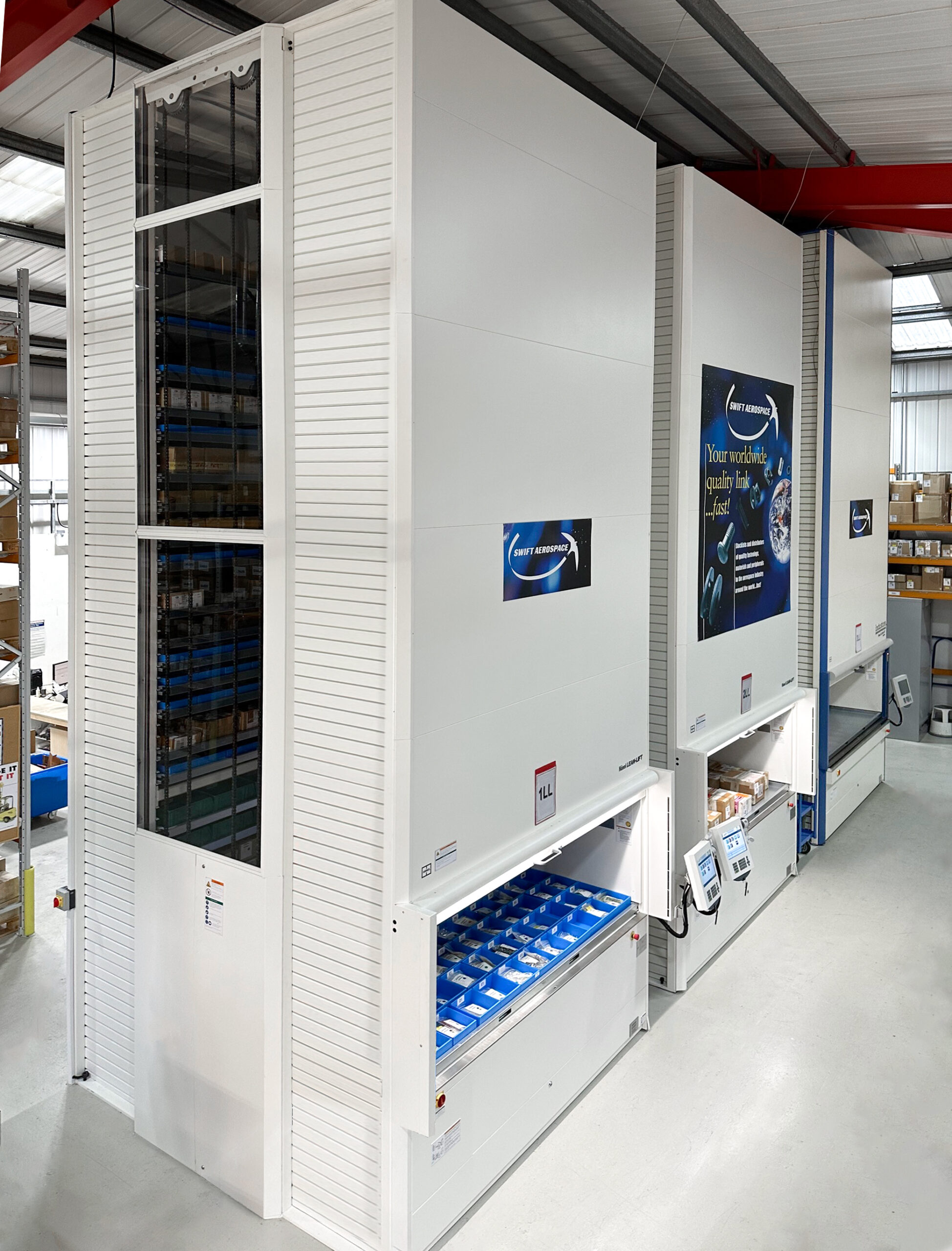 Automated storage and retrieval systems by Industore in action.