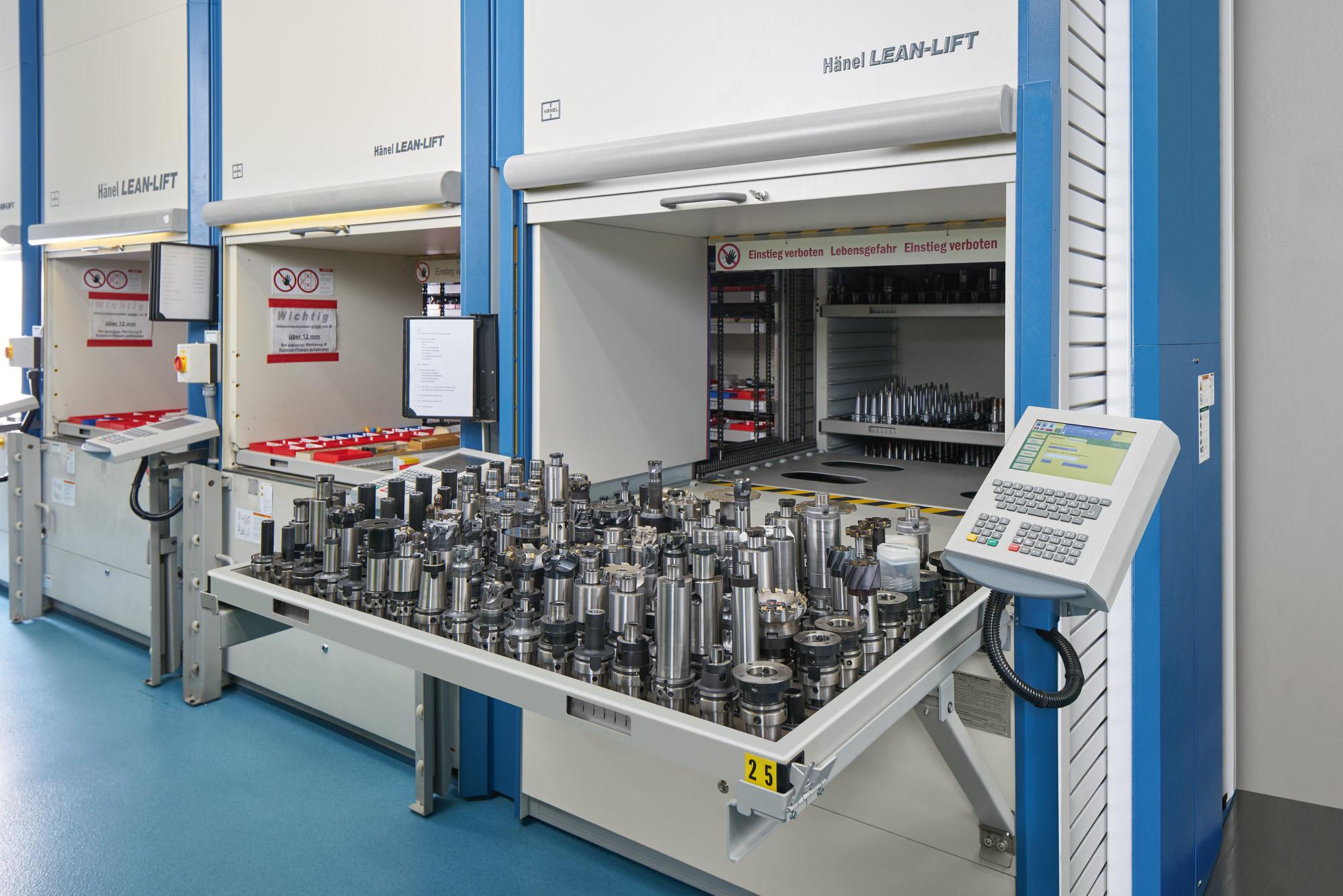 Automated lift systems for tooling, small parts and critical spares.